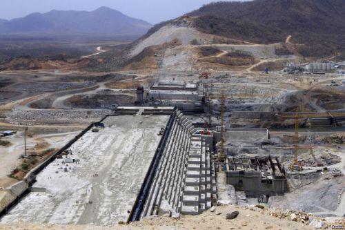 Site de construction du barrage de Grande renaissance en Ethiopie (crédit photo: www.agenceecofin.com)